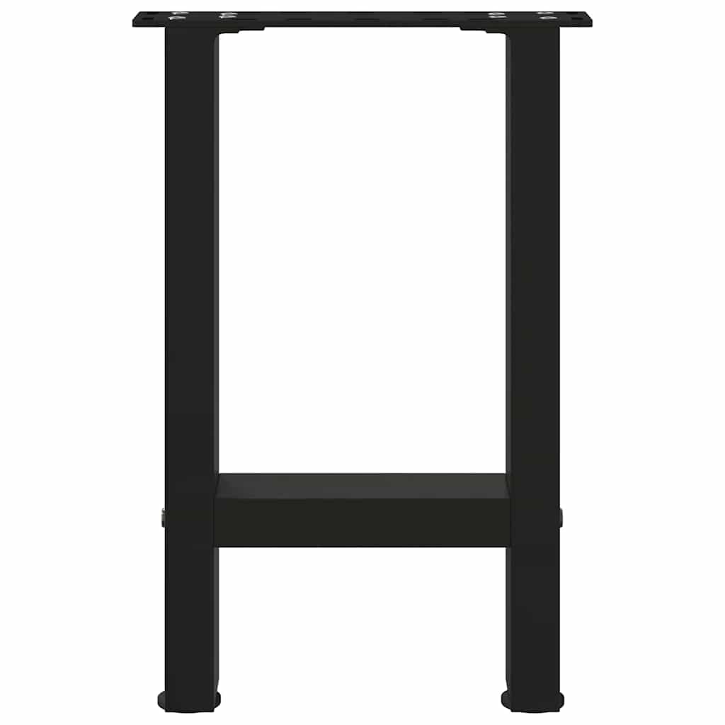 vidaXL Picioare pentru măsuță de cafea, negru, 2 buc., 28x(42-43) cm, oțel vidaXL Picioare pentru măsuță de cafea, negru, 2 buc., 28x(42-43) cm, oțel