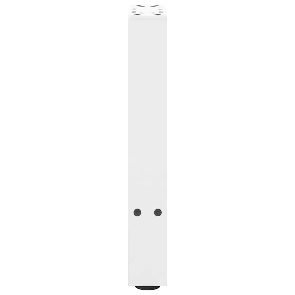vidaXL Picioare pentru măsuță de cafea, albe, 2 buc., 28x(42-43) cm, oțel