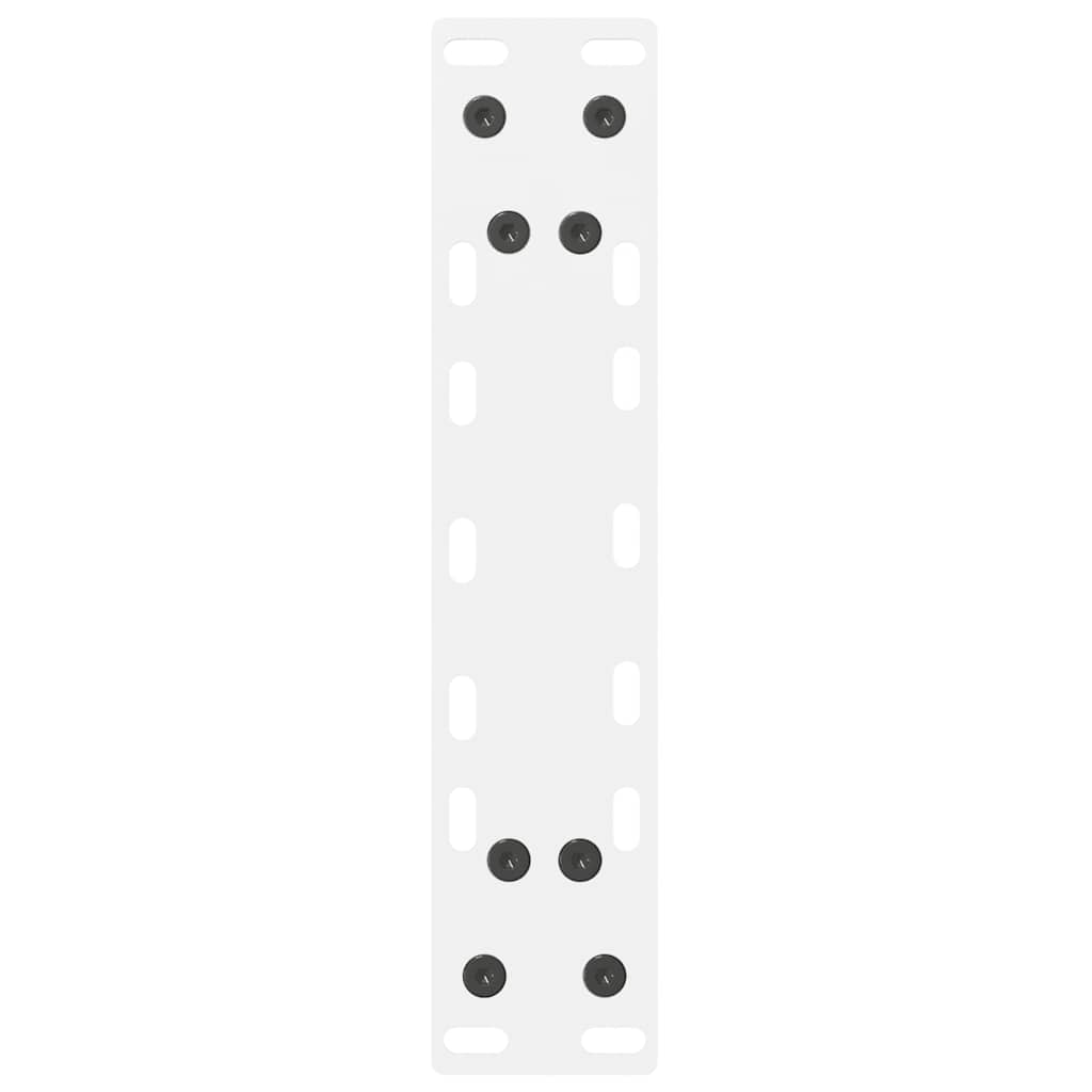 vidaXL Picioare pentru măsuță de cafea, albe, 2 buc., 28x(42-43) cm, oțel
