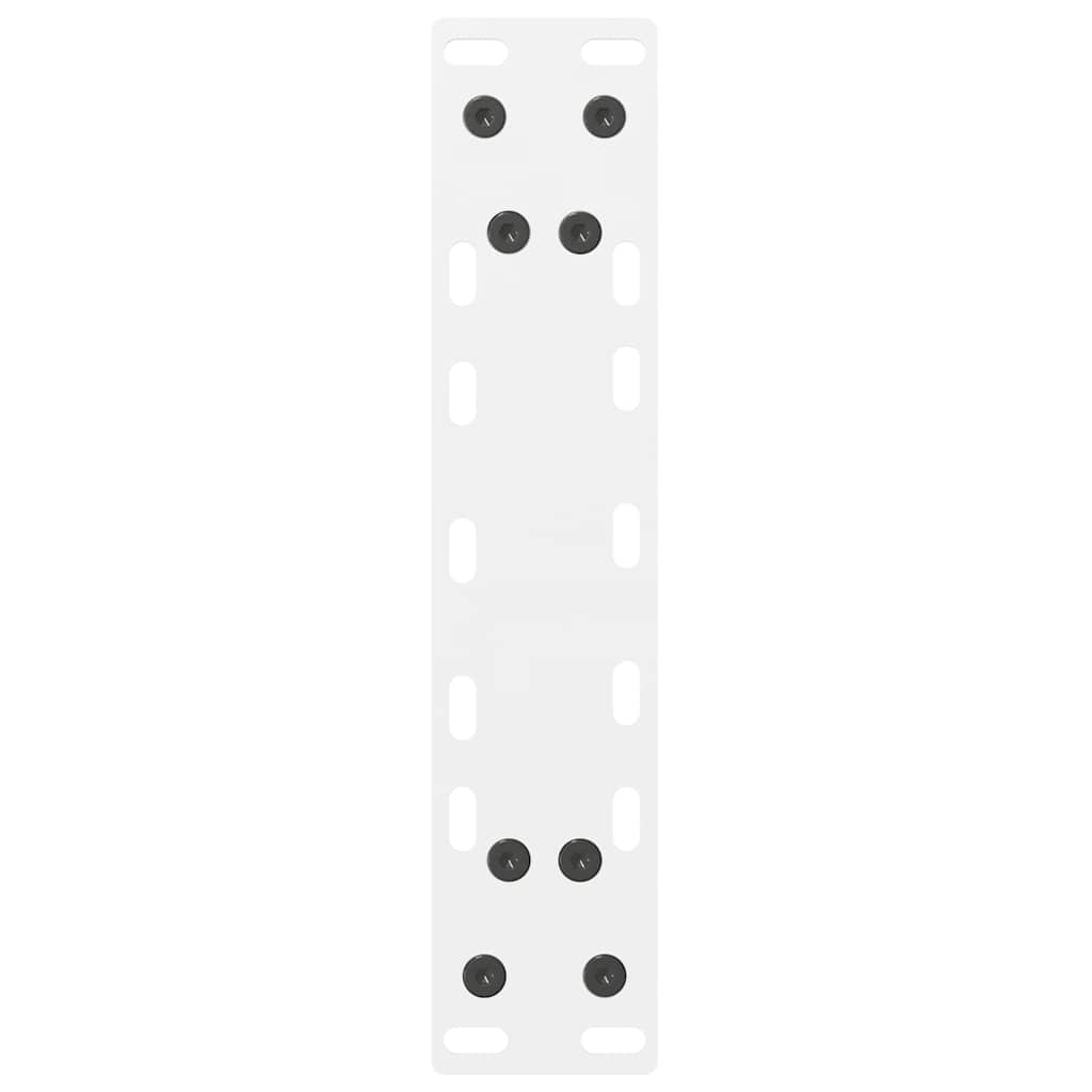 vidaXL Picioare pentru măsuță de cafea, albe, 2 buc., 38x(42-43) cm, oțel