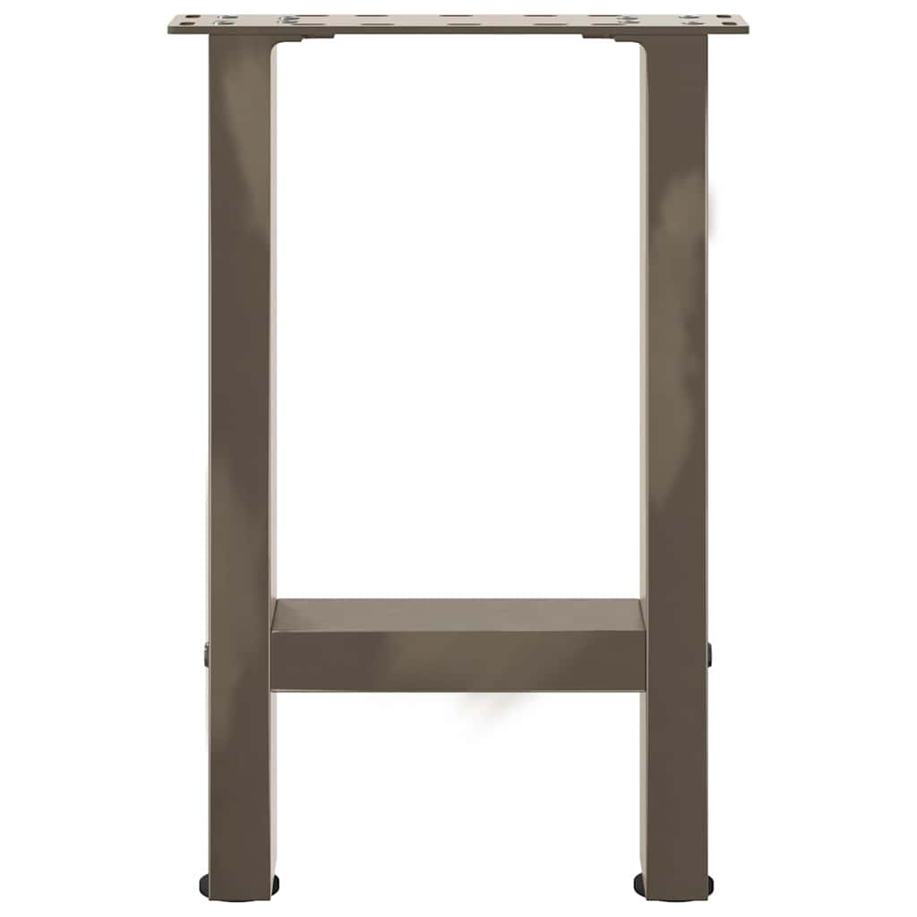 vidaXL Picioare pentru masă de cafea, oțel natural, 2 buc., 38x(42-43) cm, oțel