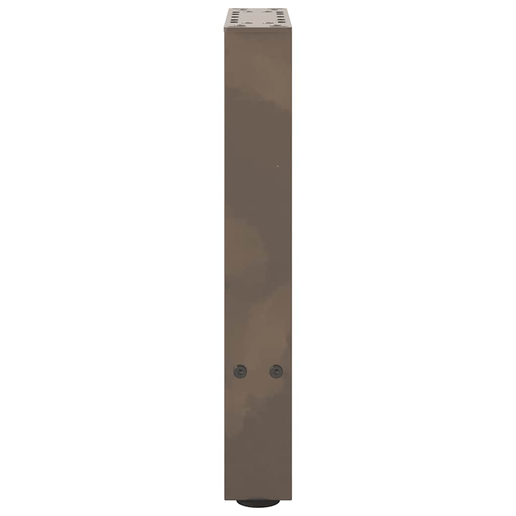 vidaXL Picioare pentru masă de cafea, oțel natural, 2 buc., 38x(42-43) cm, oțel