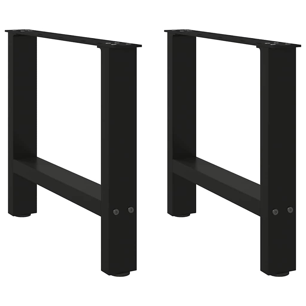 vidaXL Picioare pentru măsuță de cafea, negru, 2 buc., 50x(42-43) cm, oțel vidaXL Picioare pentru măsuță de cafea, negru, 2 buc., 50x(42-43) cm, oțel