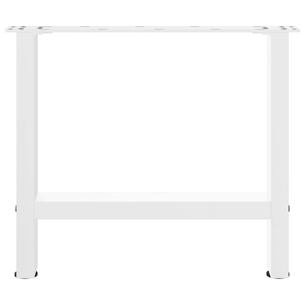 vidaXL Picioare pentru măsuță de cafea, albe, 2 buc., 50x(42-43) cm, oțel vidaXL Picioare pentru măsuță de cafea, albe, 2 buc., 50x(42-43) cm, oțel