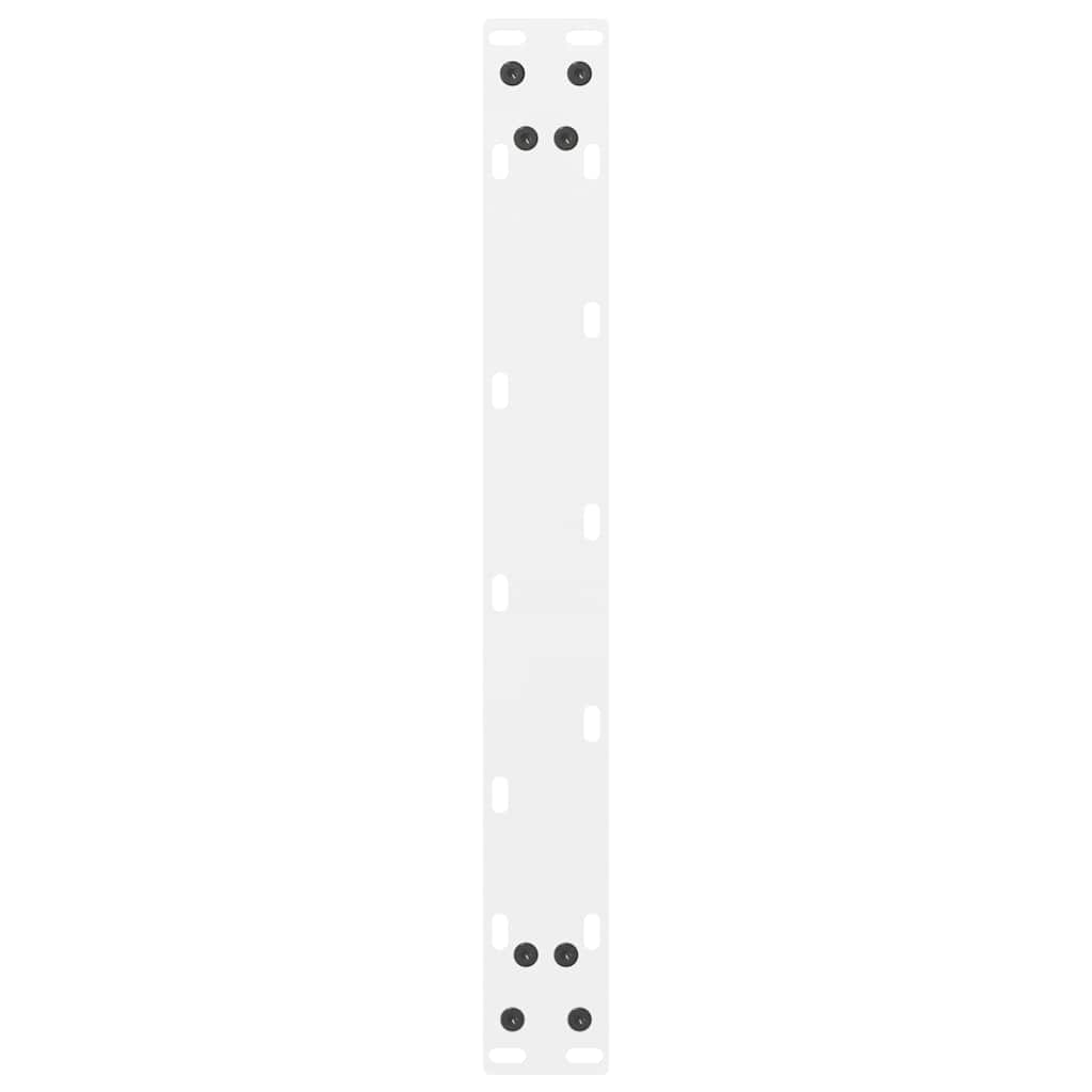 vidaXL Picioare pentru măsuță de cafea, albe, 2 buc., 50x(42-43) cm, oțel vidaXL Picioare pentru măsuță de cafea, albe, 2 buc., 50x(42-43) cm, oțel