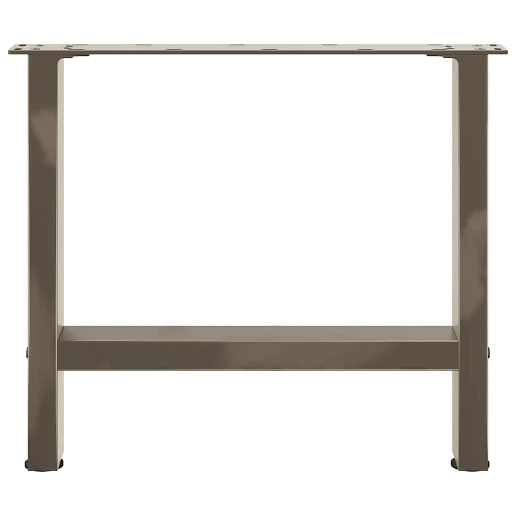 vidaXL Picioare pentru masă de cafea, oțel natural, 2 buc., 50x(42-43) cm, oțel