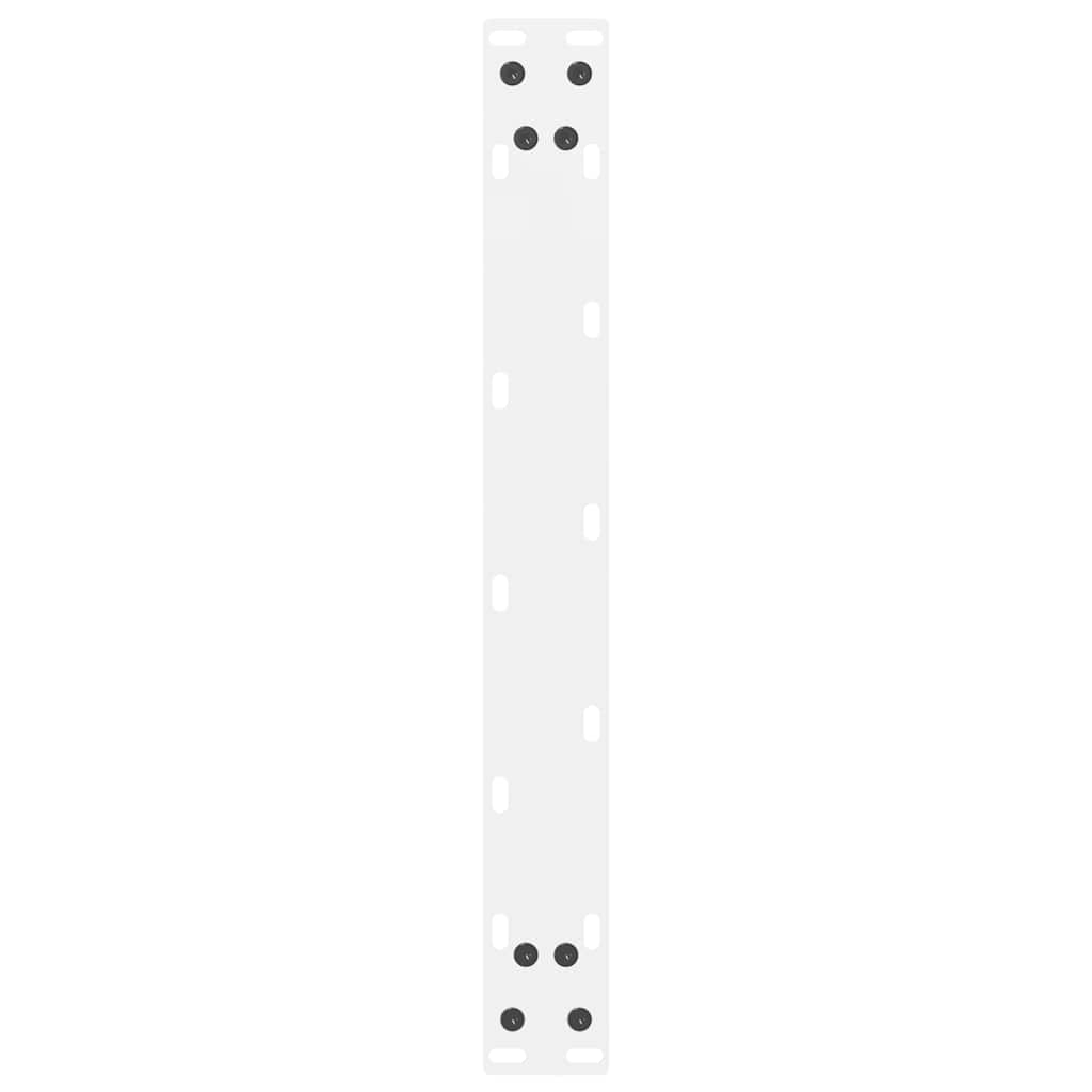 vidaXL Picioare pentru măsuță de cafea, alb, 2 buc., 60 x (42-43) cm, oțel
