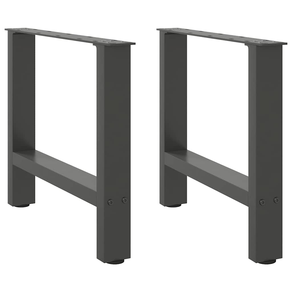 vidaXL Picioare pentru măsuță de cafea antracit, 2 buc., 60x(42-43) cm, oțel
