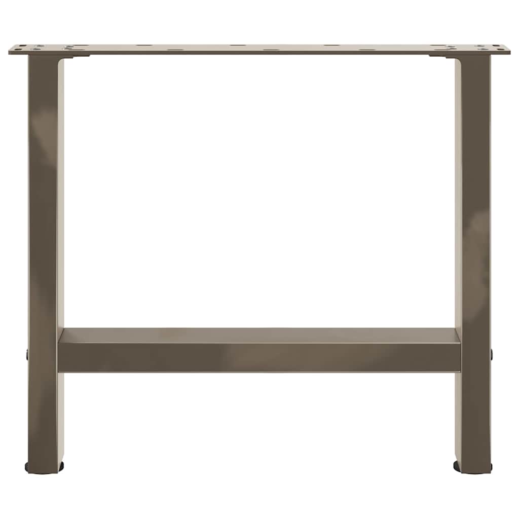 vidaXL Picioare pentru masă de cafea, oțel natural, 2 buc., 60 x (42-43) cm, oțel