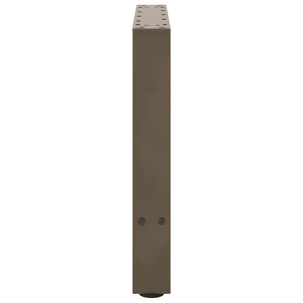 vidaXL Picioare pentru masă de cafea, oțel natural, 2 buc., 60 x (42-43) cm, oțel