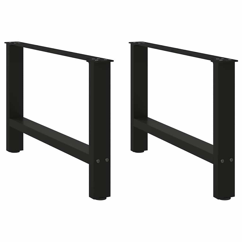 vidaXL Picioare pentru măsuță de cafea, negru, 2 buc., 70x(42-43) cm, oțel vidaXL Picioare pentru măsuță de cafea, negru, 2 buc., 70x(42-43) cm, oțel