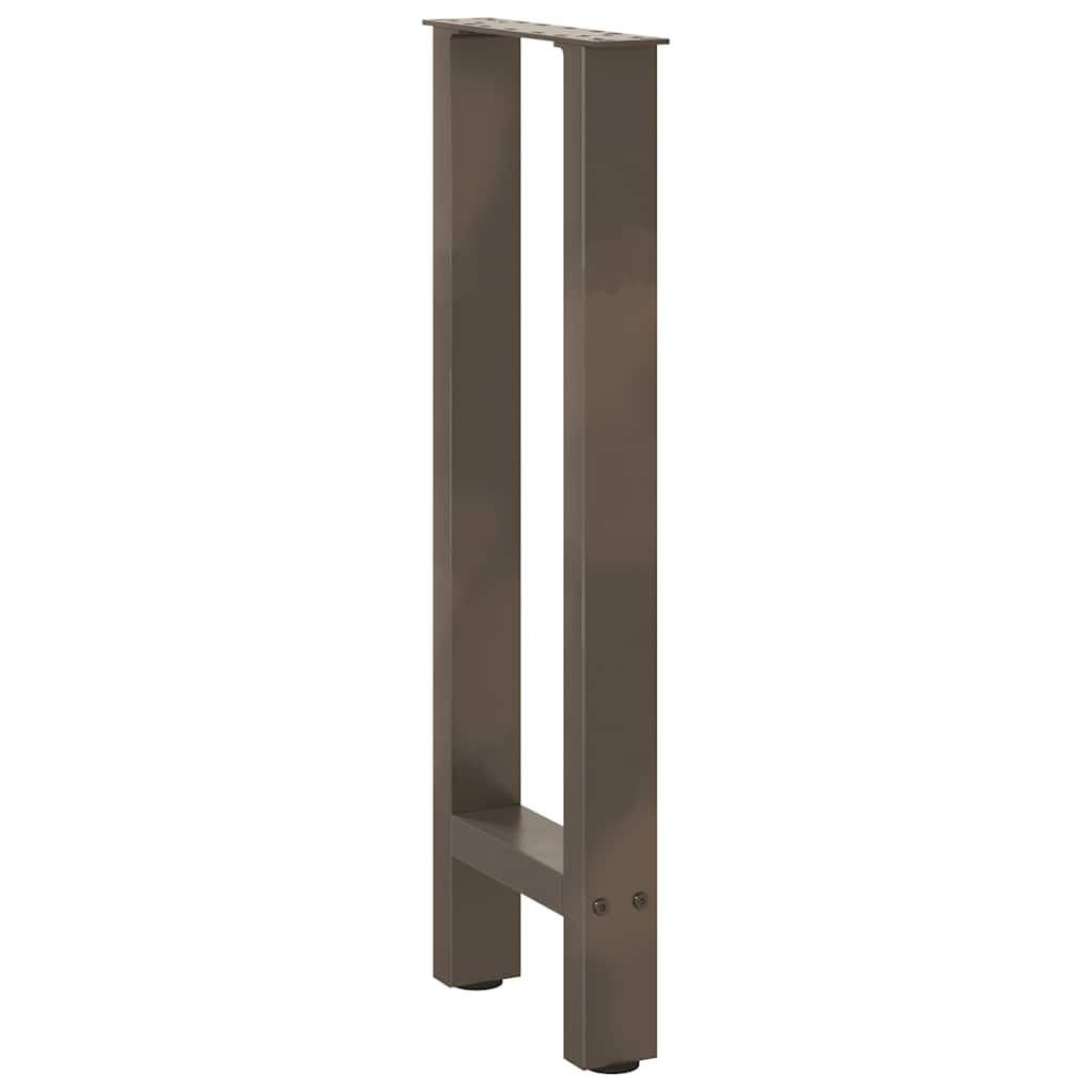 vidaXL Picioare masă consolă oțel natural 2 buc 38x(72-73) cm oțel