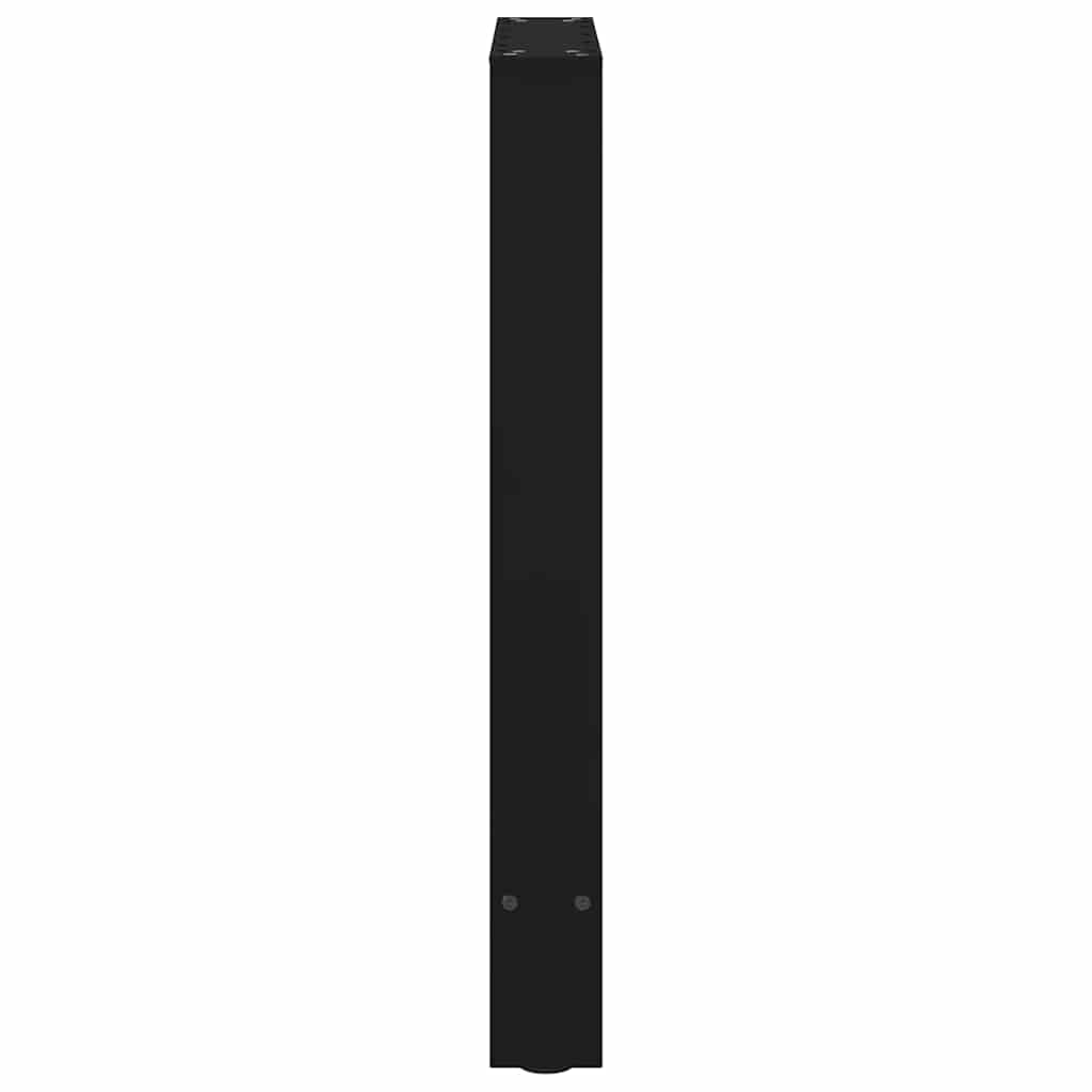 vidaXL Picioare masă de sufragerie negre, 2 buc., 50x(72-73) cm, oțel