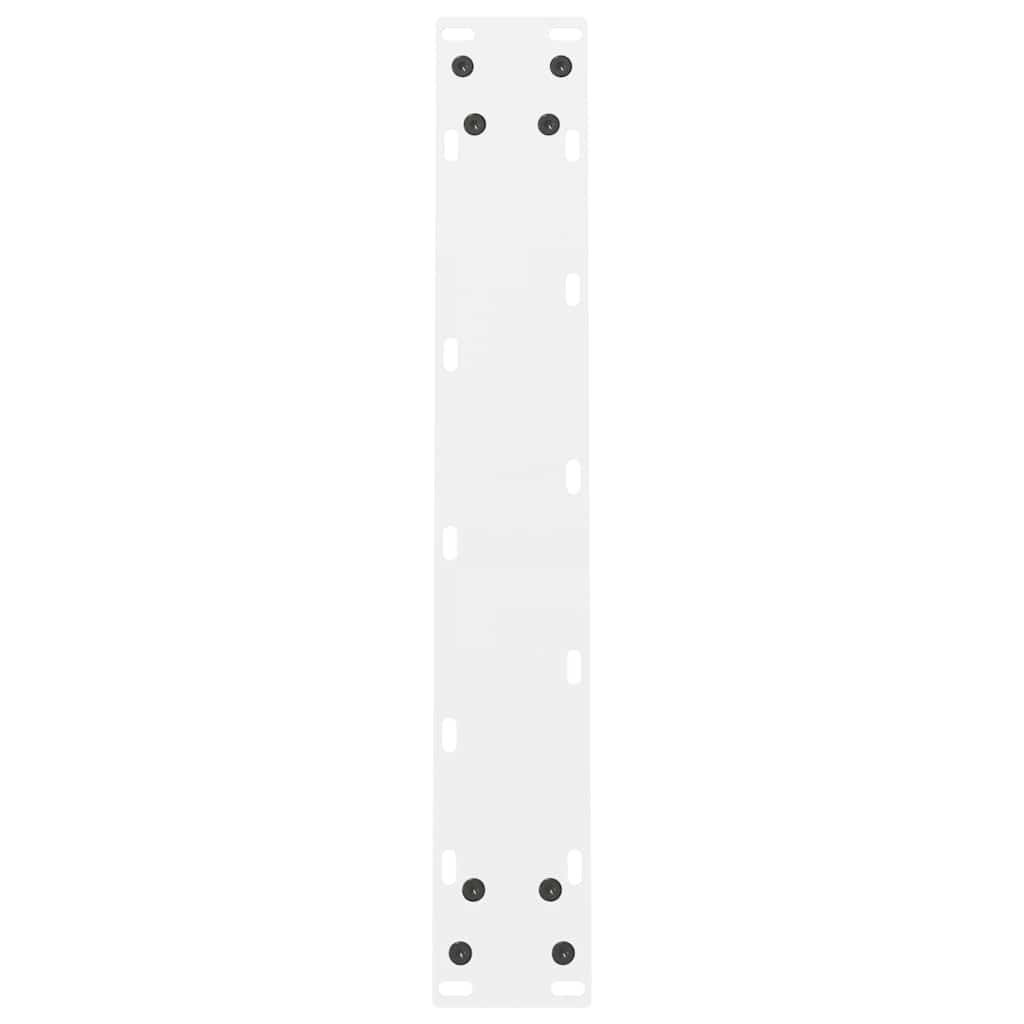 vidaXL Picioare masă de sufragerie albe, 2 buc., 50x(72-73) cm, oțel