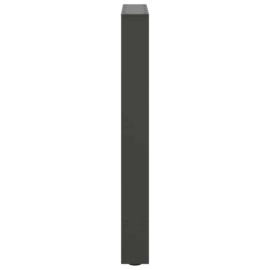 vidaXL Picioare masă de sufragerie antracit, 2 buc., 50x(72-73) cm, oțel