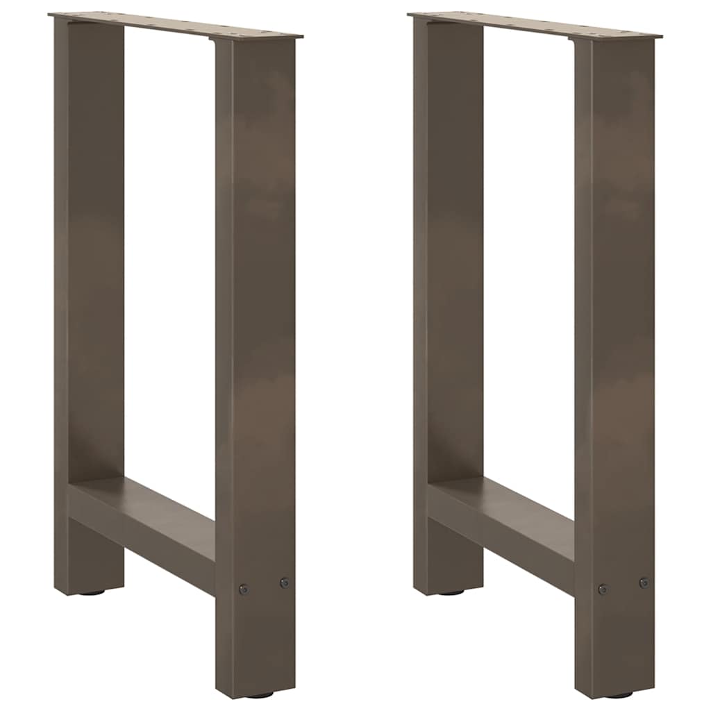 vidaXL Picioare de masă din oțel natural, 2 buc., 50x(72-73) cm, oțel vidaXL Picioare de masă din oțel natural, 2 buc., 50x(72-73) cm, oțel