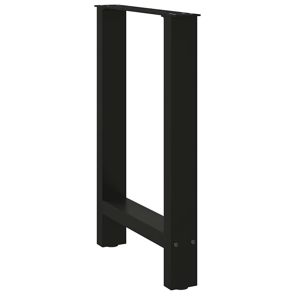 vidaXL Picioare masă de sufragerie negre, 2 buc., 60x(72-73) cm, oțel vidaXL Picioare masă de sufragerie negre, 2 buc., 60x(72-73) cm, oțel