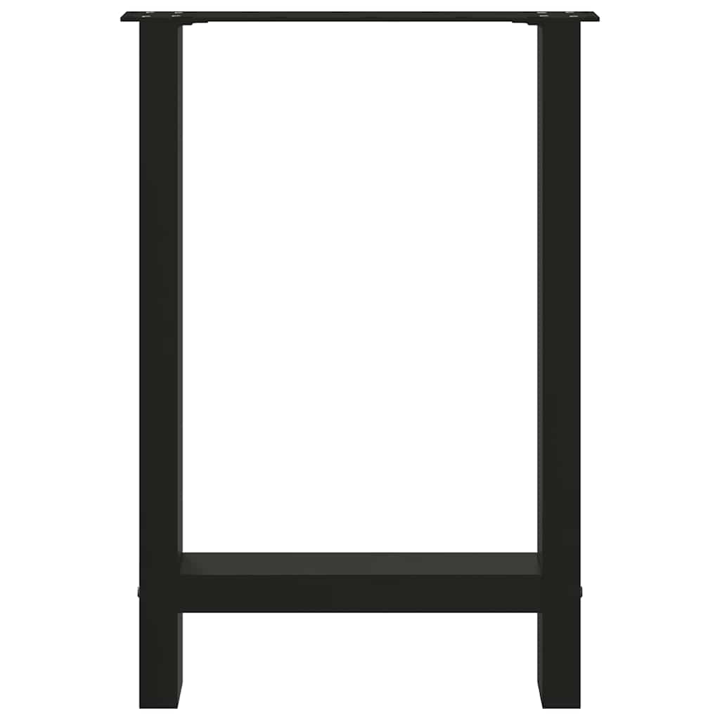 vidaXL Picioare masă de sufragerie negre, 2 buc., 60x(72-73) cm, oțel vidaXL Picioare masă de sufragerie negre, 2 buc., 60x(72-73) cm, oțel