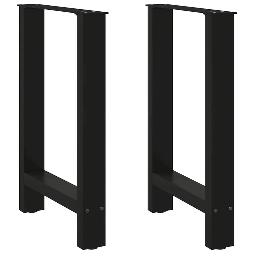 vidaXL Picioare masă de sufragerie negre, 2 buc., 60x(72-73) cm, oțel vidaXL Picioare masă de sufragerie negre, 2 buc., 60x(72-73) cm, oțel