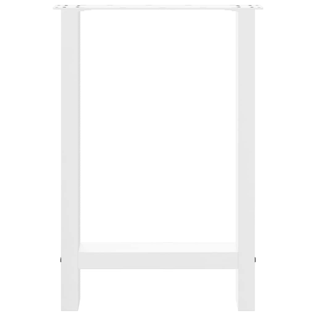 vidaXL Picioare masă de sufragerie albe, 2 buc., 60x(72-73) cm, oțel vidaXL Picioare masă de sufragerie albe, 2 buc., 60x(72-73) cm, oțel