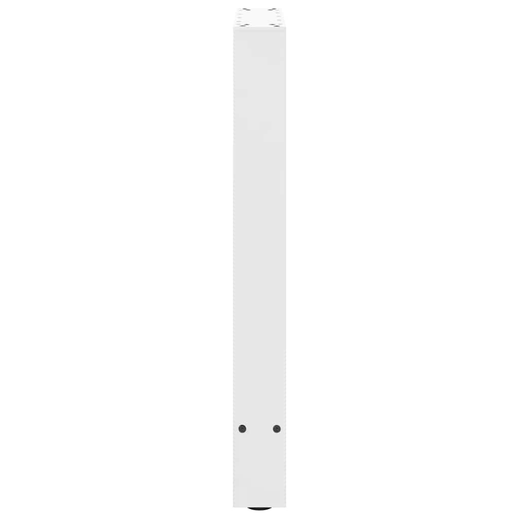 vidaXL Picioare masă de sufragerie albe, 2 buc., 60x(72-73) cm, oțel vidaXL Picioare masă de sufragerie albe, 2 buc., 60x(72-73) cm, oțel