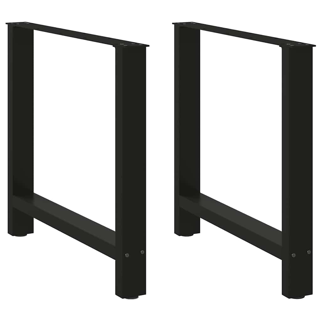vidaXL Picioare masă de sufragerie negre, 2 buc., 70x(72-73) cm, oțel vidaXL Picioare masă de sufragerie negre, 2 buc., 70x(72-73) cm, oțel