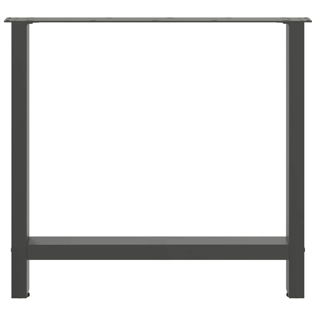 vidaXL Picioare masă de sufragerie antracit, 2 buc., 70x(72-73) cm, oțel vidaXL Picioare masă de sufragerie antracit, 2 buc., 70x(72-73) cm, oțel
