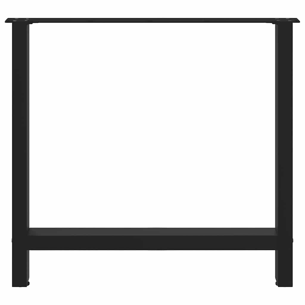 vidaXL Picioare masă de sufragerie negre, 2 buc., 80x(72-73) cm, oțel vidaXL Picioare masă de sufragerie negre, 2 buc., 80x(72-73) cm, oțel