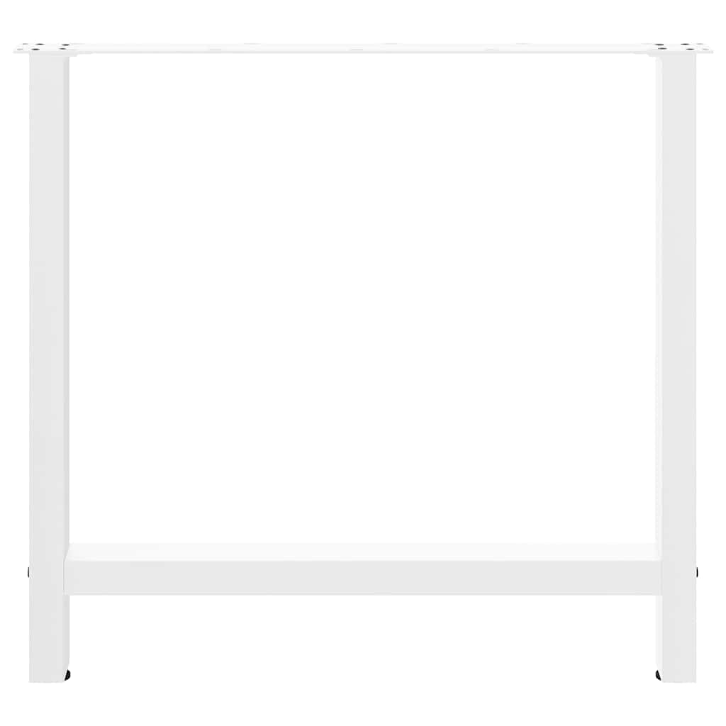 vidaXL Picioare masă de sufragerie albe, 2 buc., 80x(72-73) cm, oțel vidaXL Picioare masă de sufragerie albe, 2 buc., 80x(72-73) cm, oțel