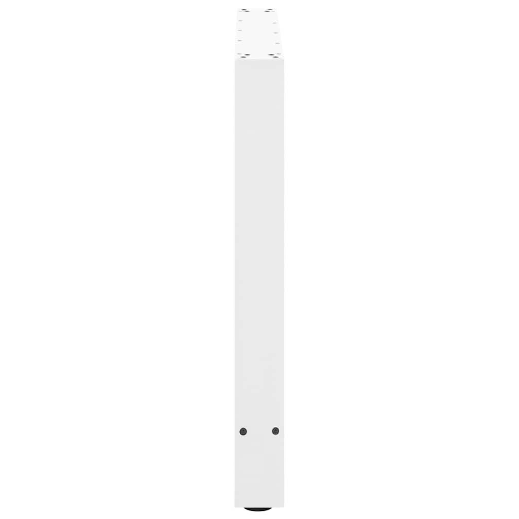 vidaXL Picioare masă de sufragerie albe, 2 buc., 80x(72-73) cm, oțel vidaXL Picioare masă de sufragerie albe, 2 buc., 80x(72-73) cm, oțel