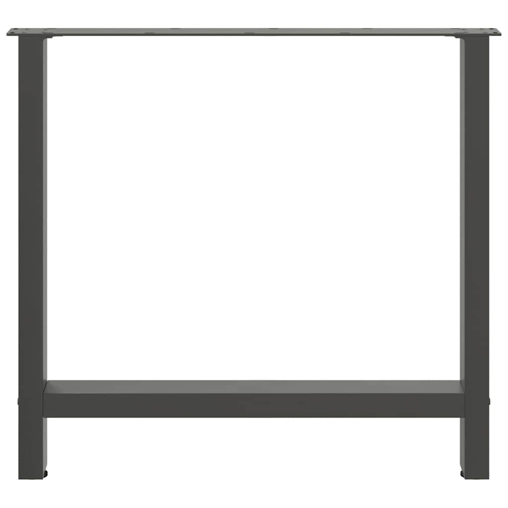 vidaXL Picioare masă de sufragerie antracit, 2 buc., 80x(72-73) cm, oțel vidaXL Picioare masă de sufragerie antracit, 2 buc., 80x(72-73) cm, oțel