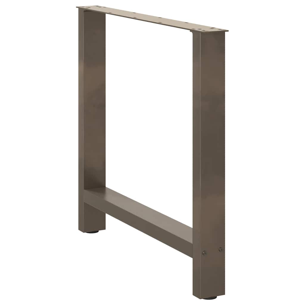 vidaXL Picioare de masă din oțel natural, 2 buc., 80x(72-73) cm vidaXL Picioare de masă din oțel natural, 2 buc., 80x(72-73) cm