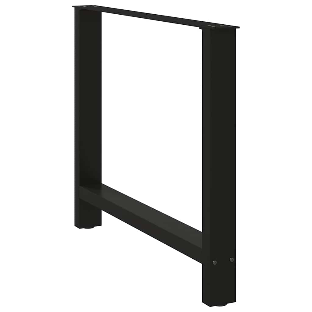 vidaXL Picioare masă de sufragerie negre, 2 buc., 90x(72-73) cm, oțel vidaXL Picioare masă de sufragerie negre, 2 buc., 90x(72-73) cm, oțel