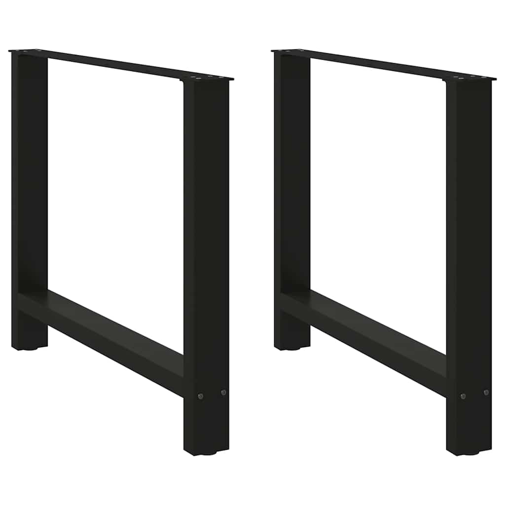 vidaXL Picioare masă de sufragerie negre, 2 buc., 90x(72-73) cm, oțel vidaXL Picioare masă de sufragerie negre, 2 buc., 90x(72-73) cm, oțel