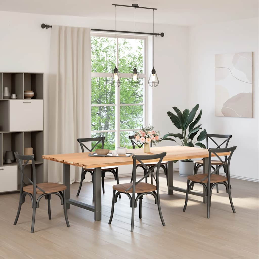 vidaXL Picioare de masă antracit, 2 buc., 90x(72-73) cm, oțel