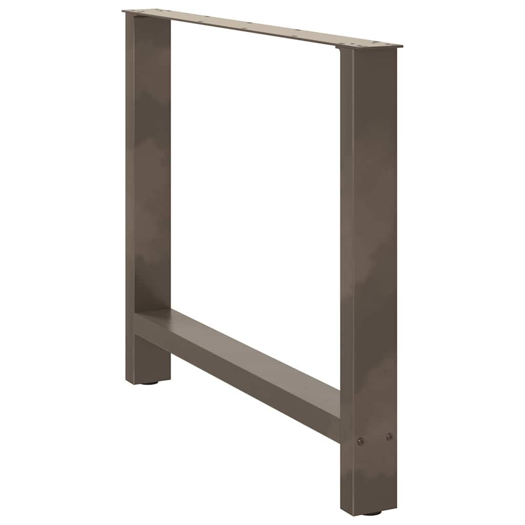 vidaXL Picioare de masă din oțel natural, 2 buc., 90x(72-73) cm