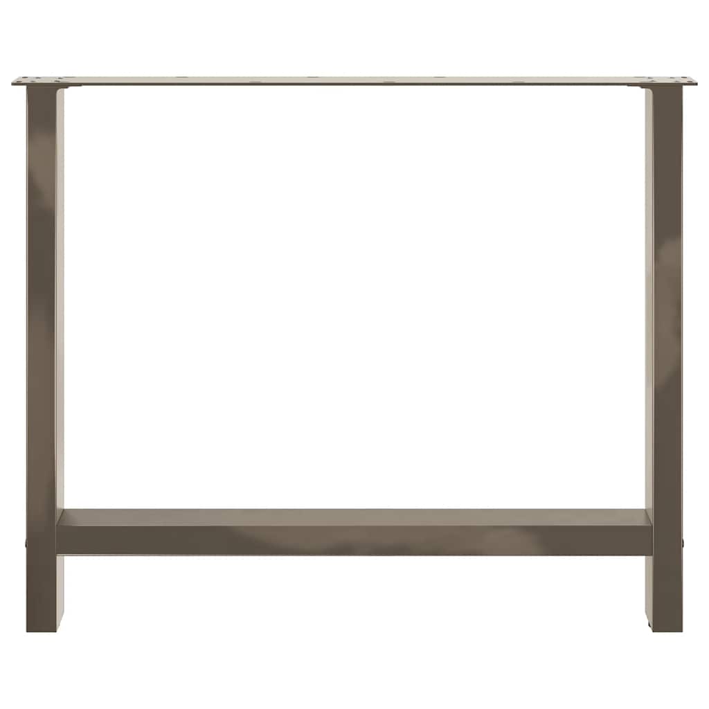 vidaXL Picioare de masă din oțel natural, 2 buc., 90x(72-73) cm
