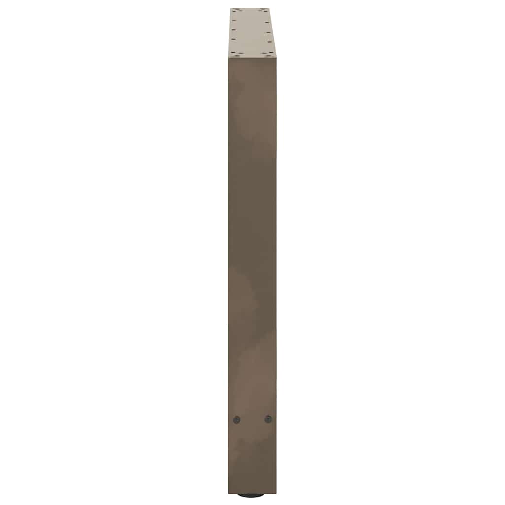 vidaXL Picioare de masă din oțel natural, 2 buc., 90x(72-73) cm