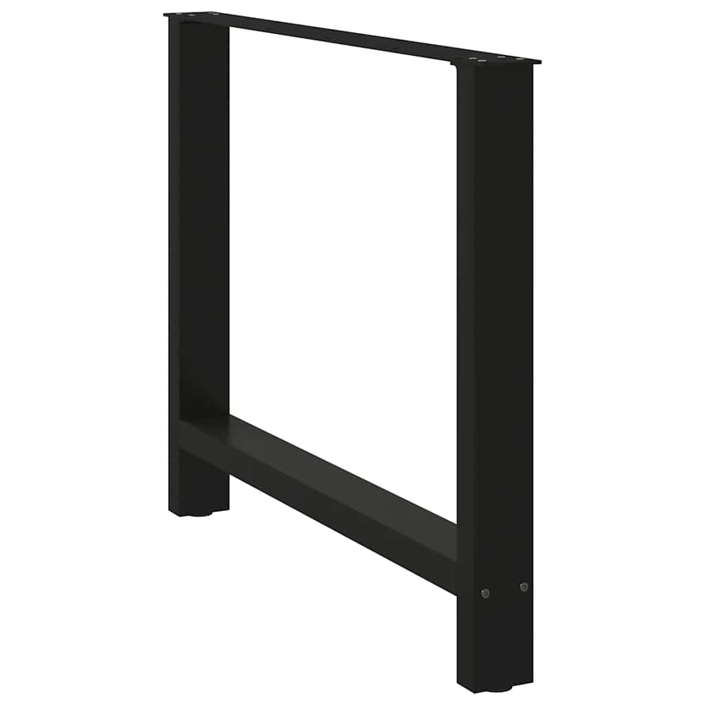 vidaXL Picioare masă de sufragerie negre, 2 buc., 100x(72-73) cm, oțel vidaXL Picioare masă de sufragerie negre, 2 buc., 100x(72-73) cm, oțel