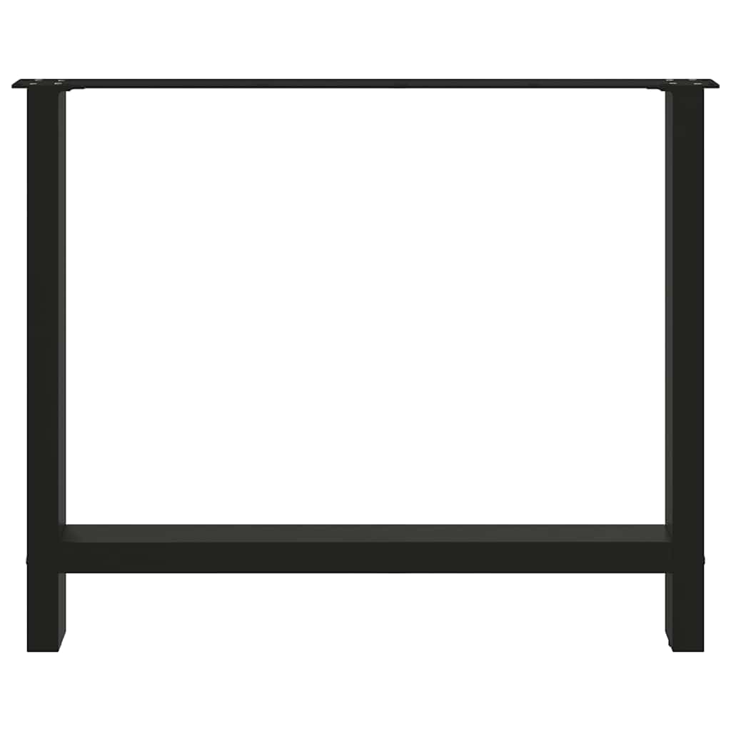 vidaXL Picioare masă de sufragerie negre, 2 buc., 100x(72-73) cm, oțel vidaXL Picioare masă de sufragerie negre, 2 buc., 100x(72-73) cm, oțel