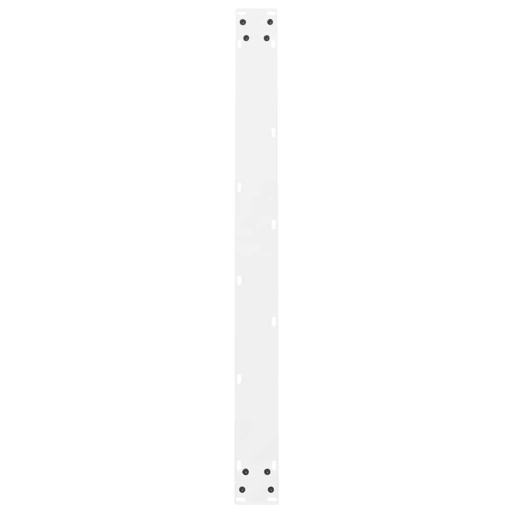 vidaXL Picioare masă de sufragerie albe, 2 buc., 100x(72-73) cm, oțel