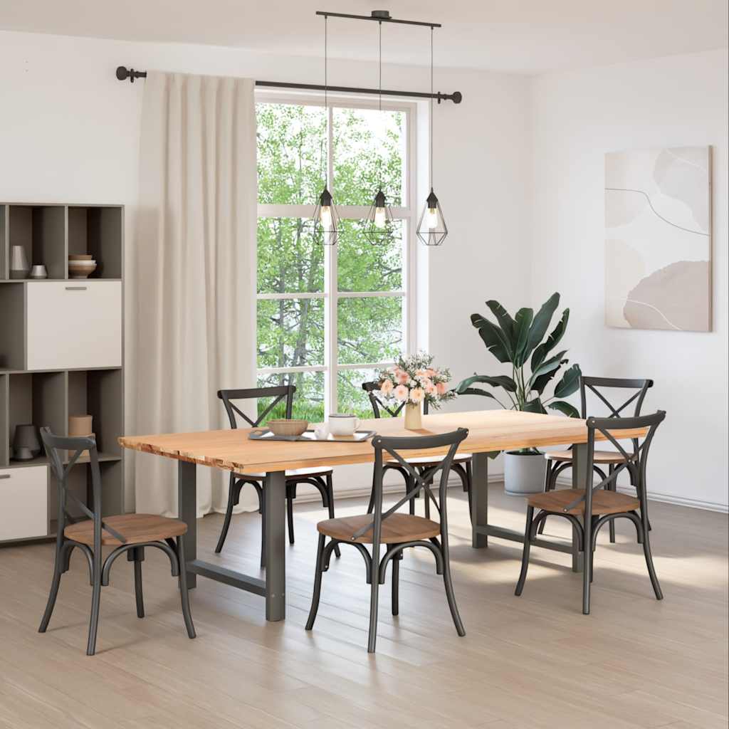 vidaXL Picioare de masă antracit, 2 buc., 100x(72-73) cm, oțel vidaXL Picioare de masă antracit, 2 buc., 100x(72-73) cm, oțel