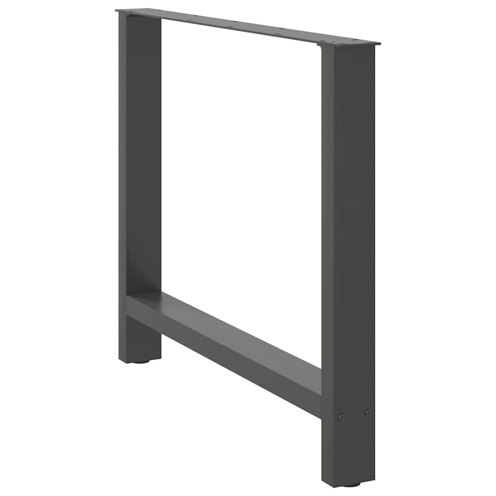 vidaXL Picioare de masă antracit, 2 buc., 100x(72-73) cm, oțel vidaXL Picioare de masă antracit, 2 buc., 100x(72-73) cm, oțel