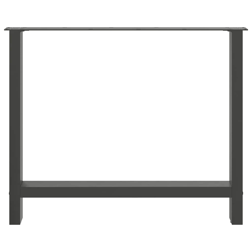 vidaXL Picioare de masă antracit, 2 buc., 100x(72-73) cm, oțel vidaXL Picioare de masă antracit, 2 buc., 100x(72-73) cm, oțel