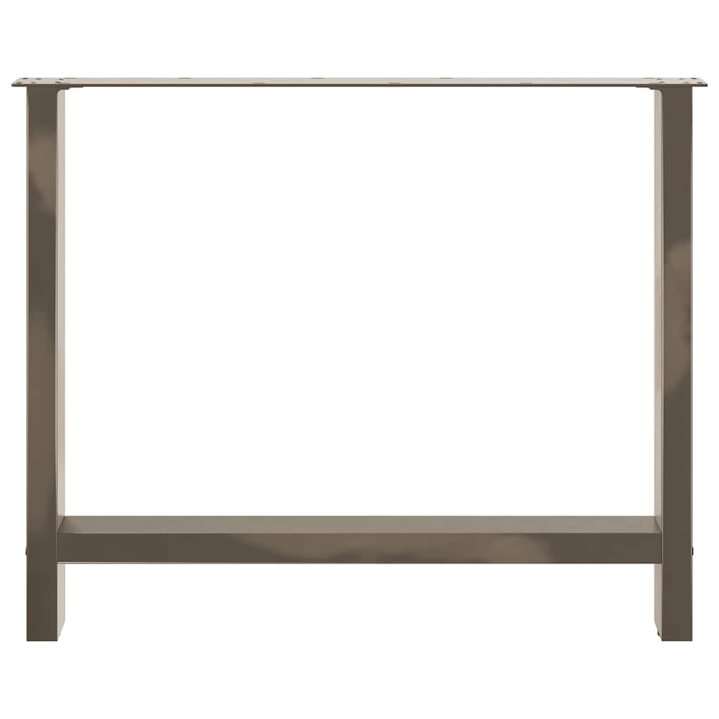 vidaXL Picioare de masă din oțel natural, 2 buc., 100x(72-73) cm, oțel vidaXL Picioare de masă din oțel natural, 2 buc., 100x(72-73) cm, oțel