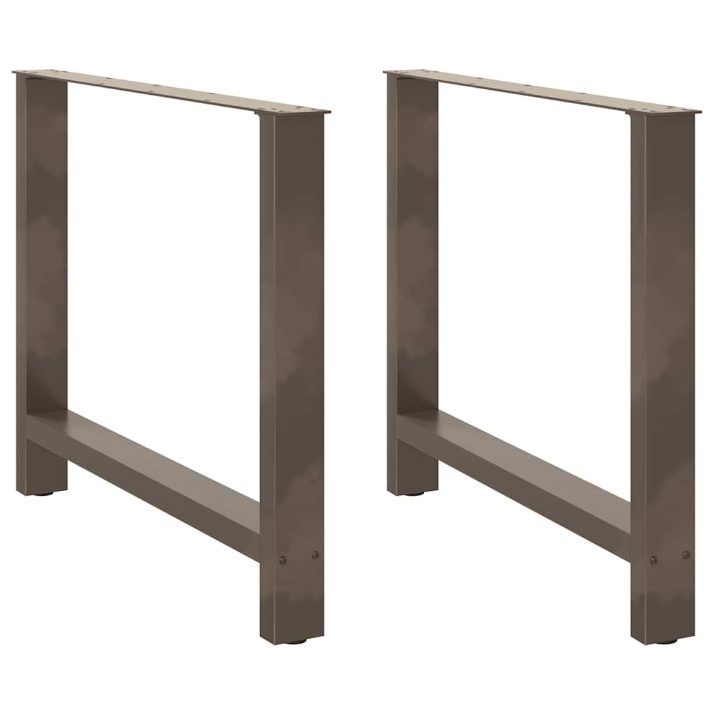 vidaXL Picioare de masă din oțel natural, 2 buc., 100x(72-73) cm, oțel vidaXL Picioare de masă din oțel natural, 2 buc., 100x(72-73) cm, oțel