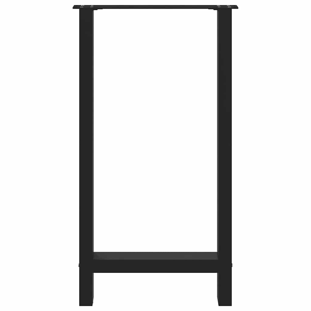 vidaXL Picioare masă de bar, negre, 2 buc., 40x(90-91) cm, oțel