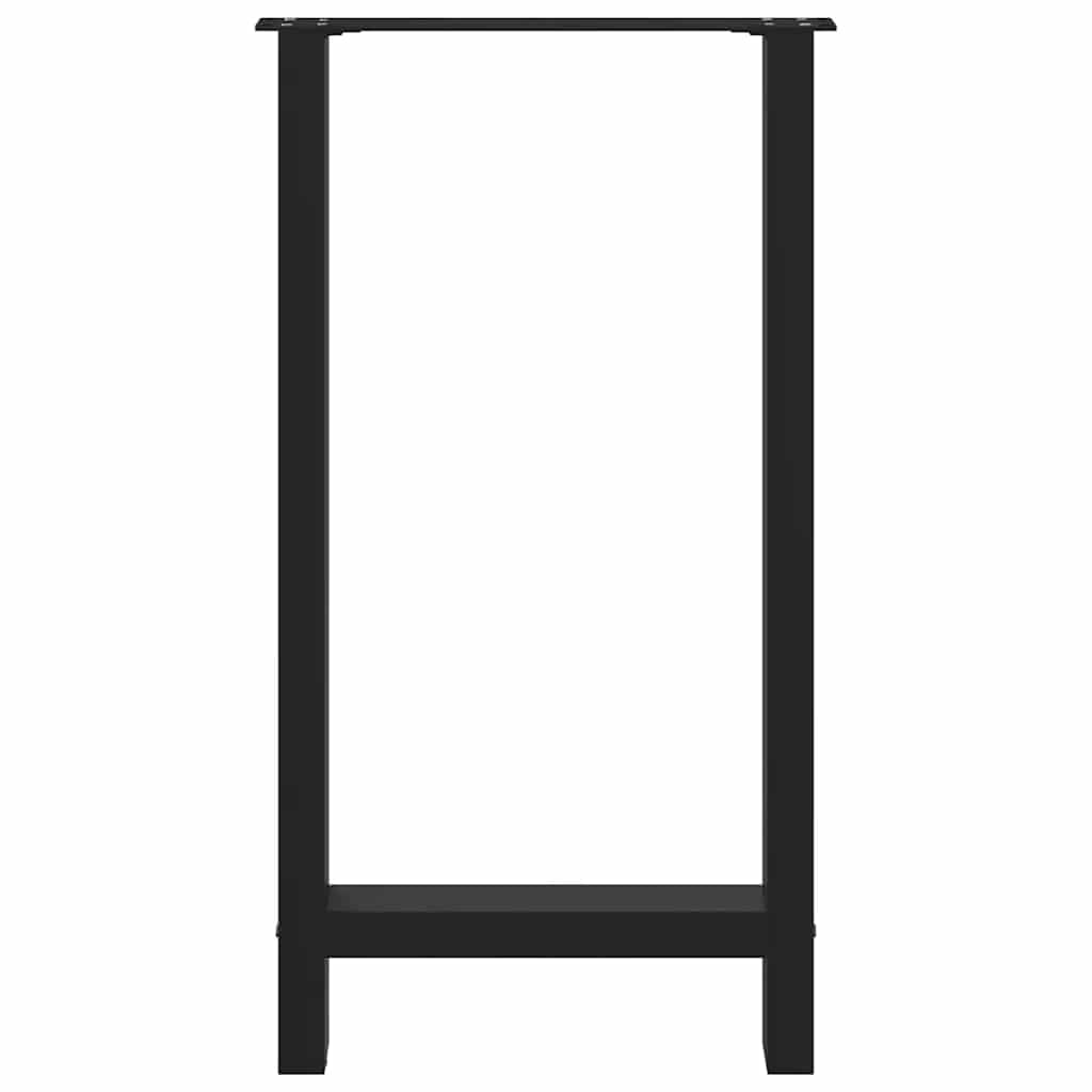 vidaXL Picioare masă de bar, 2 buc., negru, 50x(90-91) cm, oțel