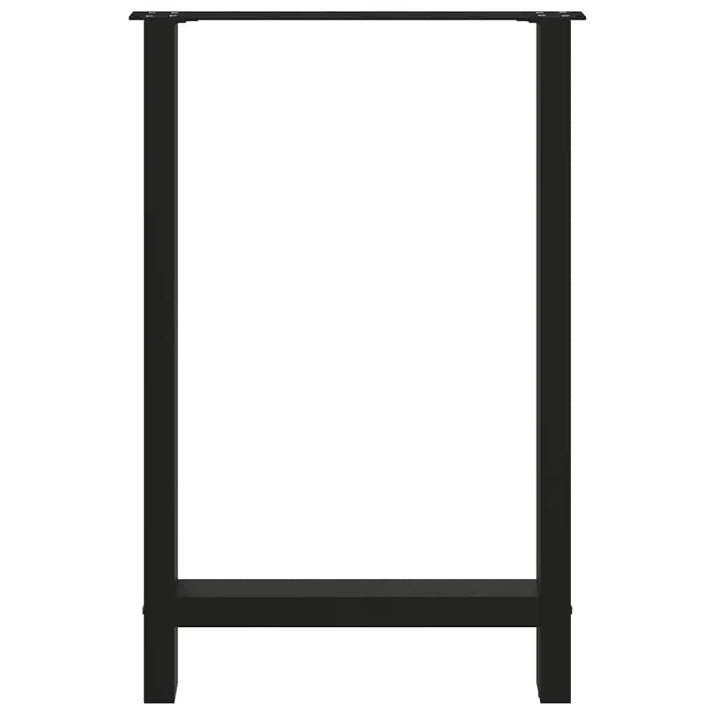 vidaXL Picioare de masă de bar, negre, 2 buc., 60x(90-91) cm, oțel