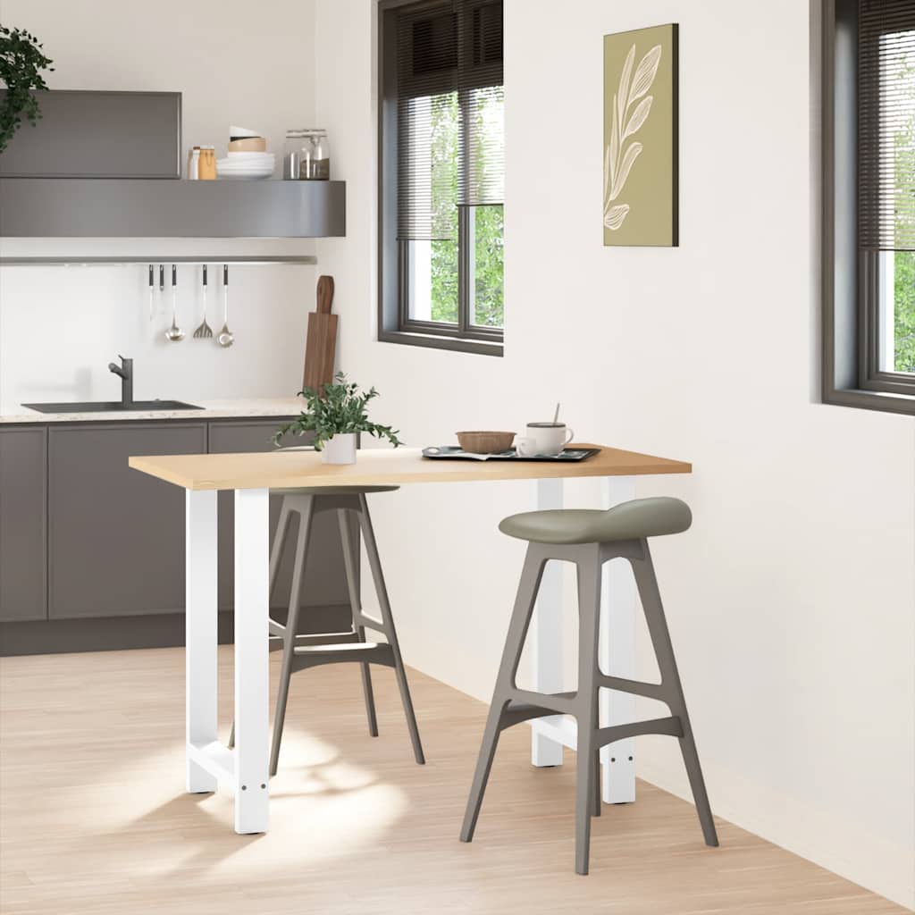 vidaXL Picioare de masă de bar, albe, 2 buc., 60x(90-91) cm, oțel